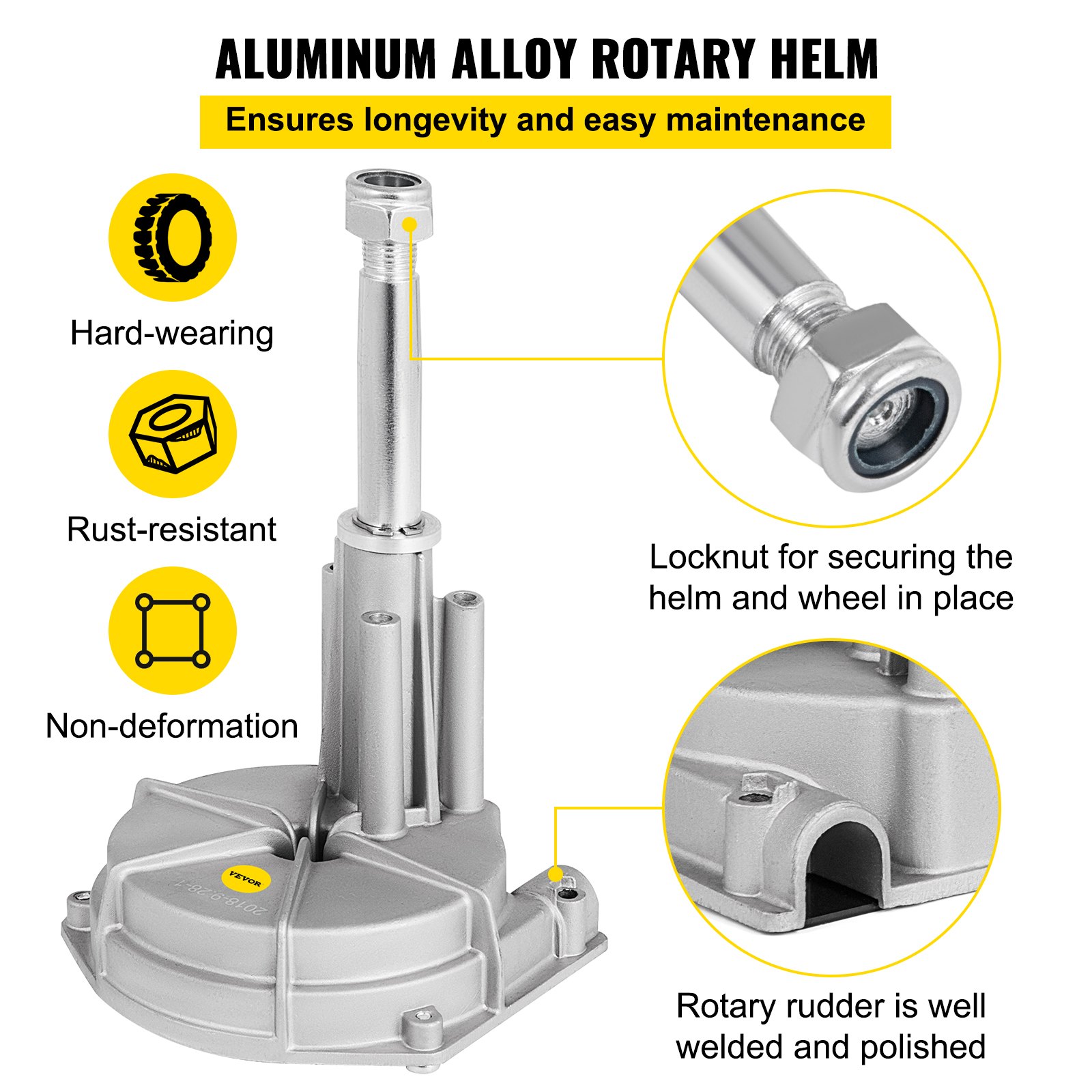 VEVOR Outboard Steering System 16' Outboard Steering Kit 16 Feet Boat