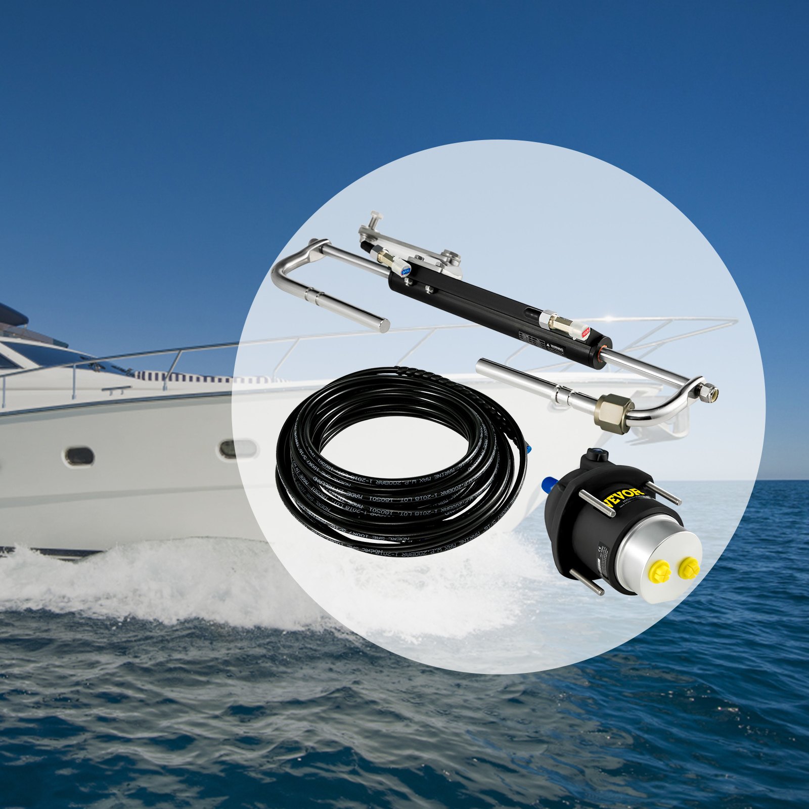 VEVOR VEVOR Hydraulic Steering Kit 90HP Hydraulic Outboard Steering Kit