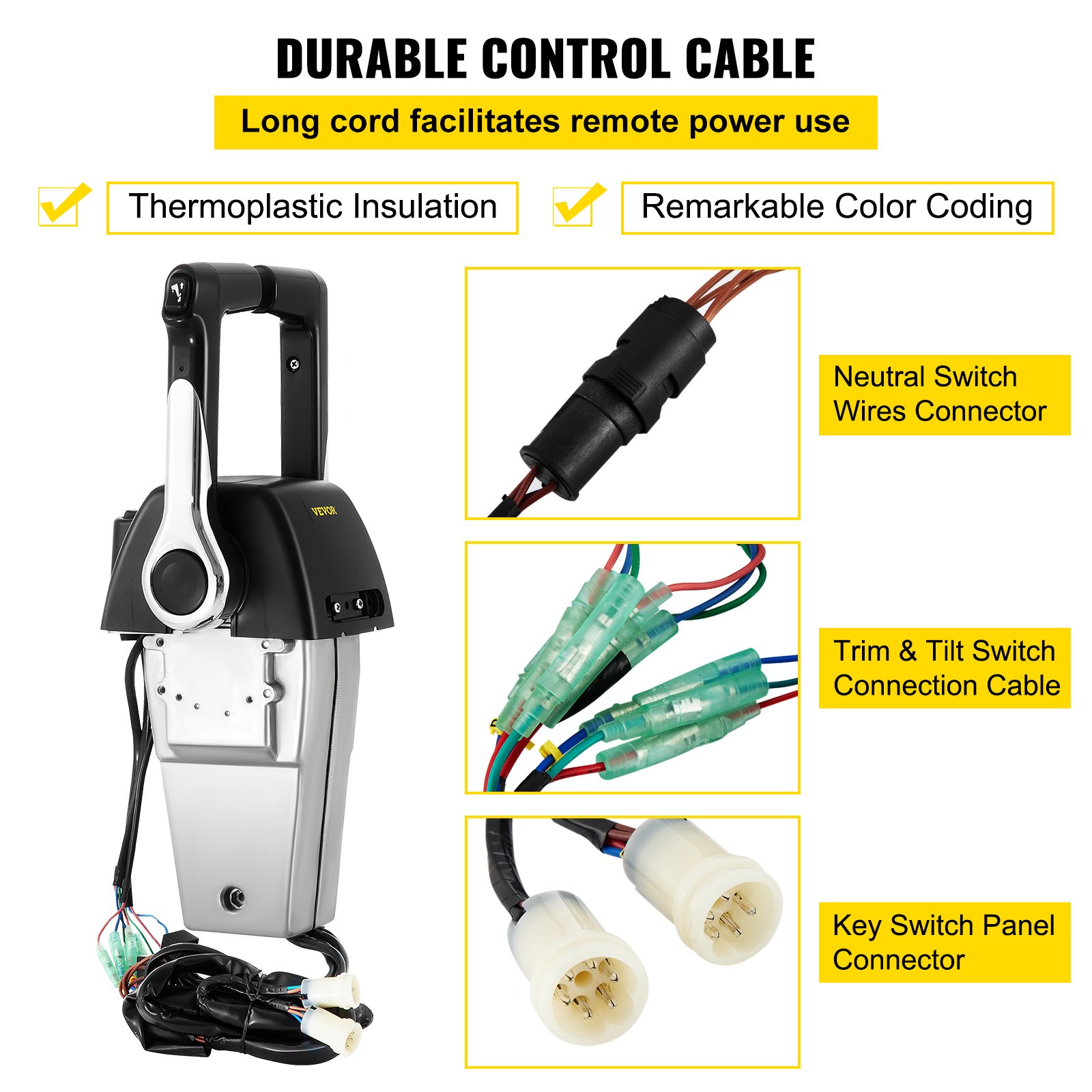 VEVOR Boat Throttle Control 704-48207-R0-00 Boat Control Box Dual Twin ...