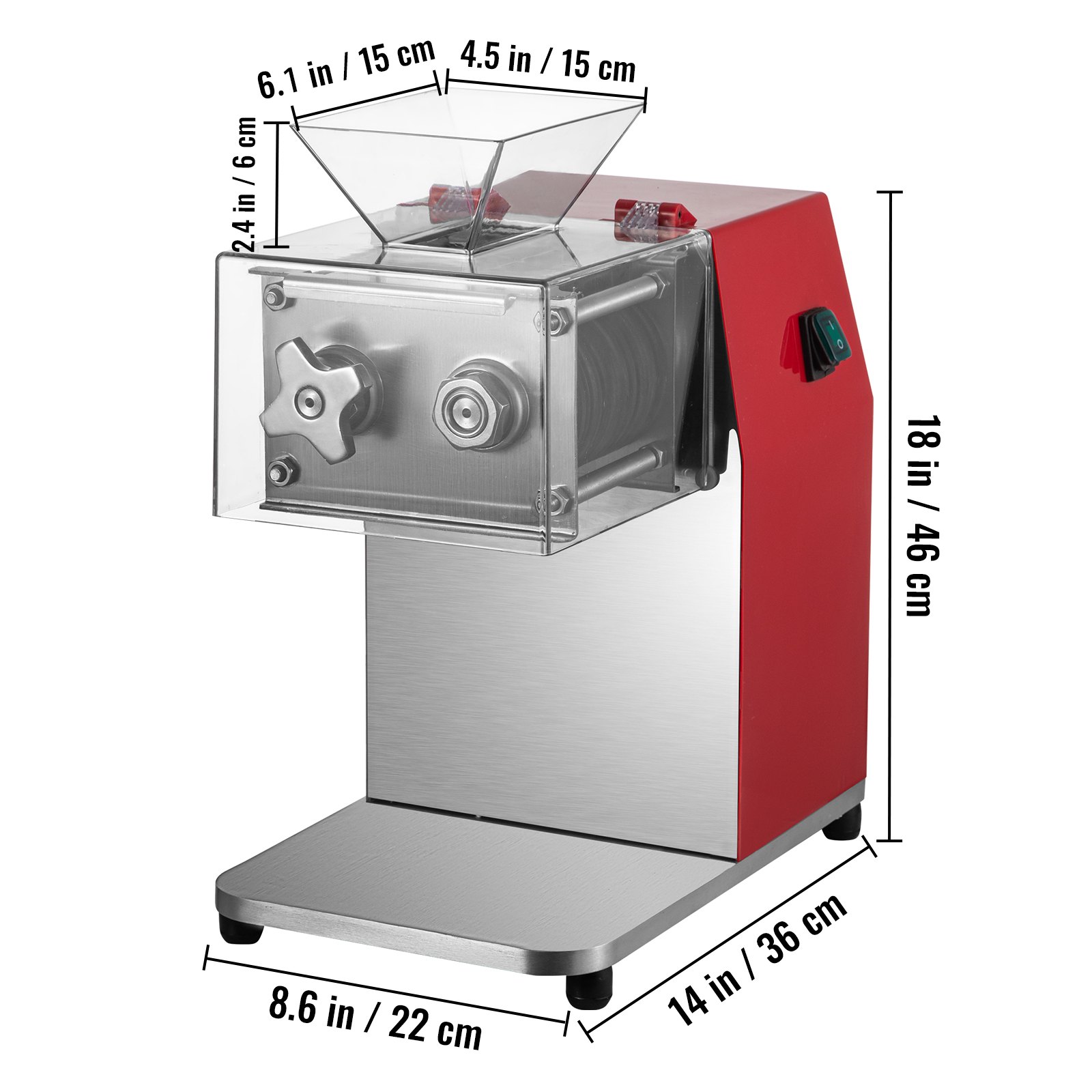 VEVOR VEVOR Commercial Meat Cutter Slicer Meat Shredding Machine 551