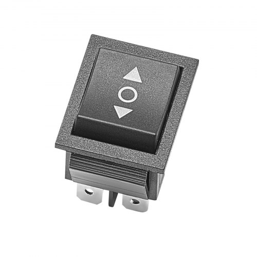 Vippströmbrytare, 6-polig momentan DPDT 3-läges polaritetsväxling, 31x25,2x31,8 mm