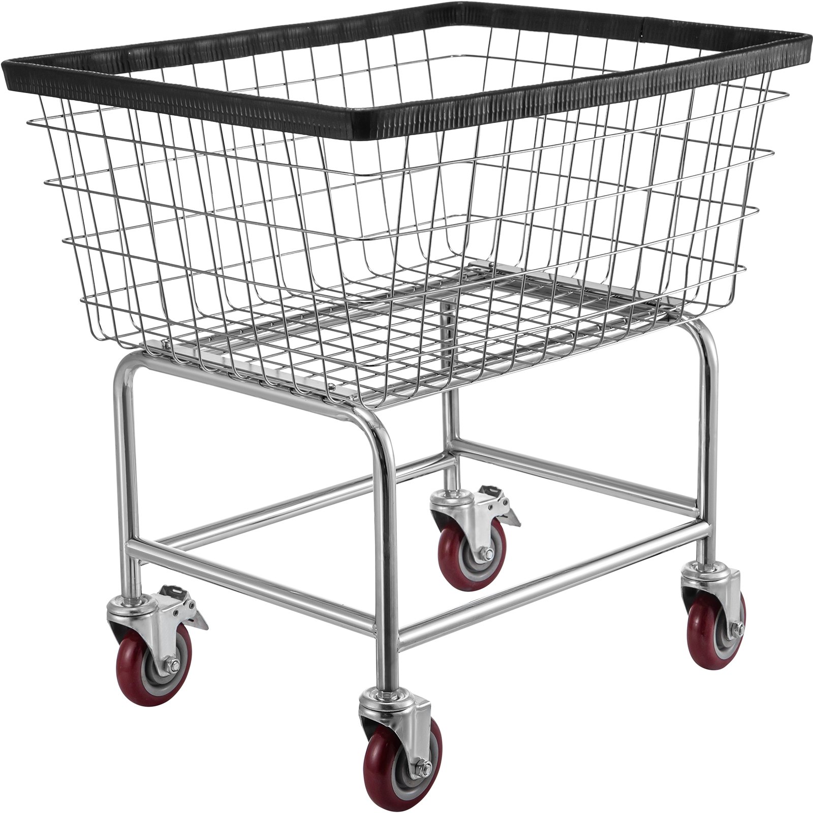 VEVOR Wire Laundry Cart, 2.5 Bushel Wire Laundry Basket with Wheels, 20