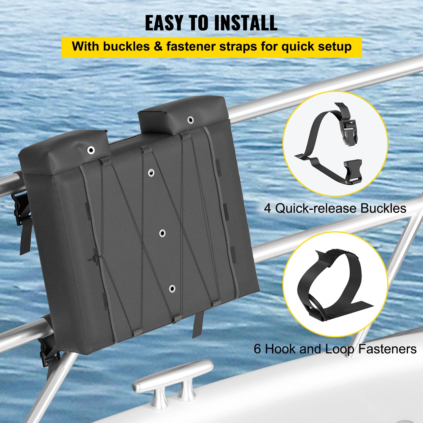 VEVOR T Top Boat Storage Bag Bimini Top Storage Bag for 4 Type II Life