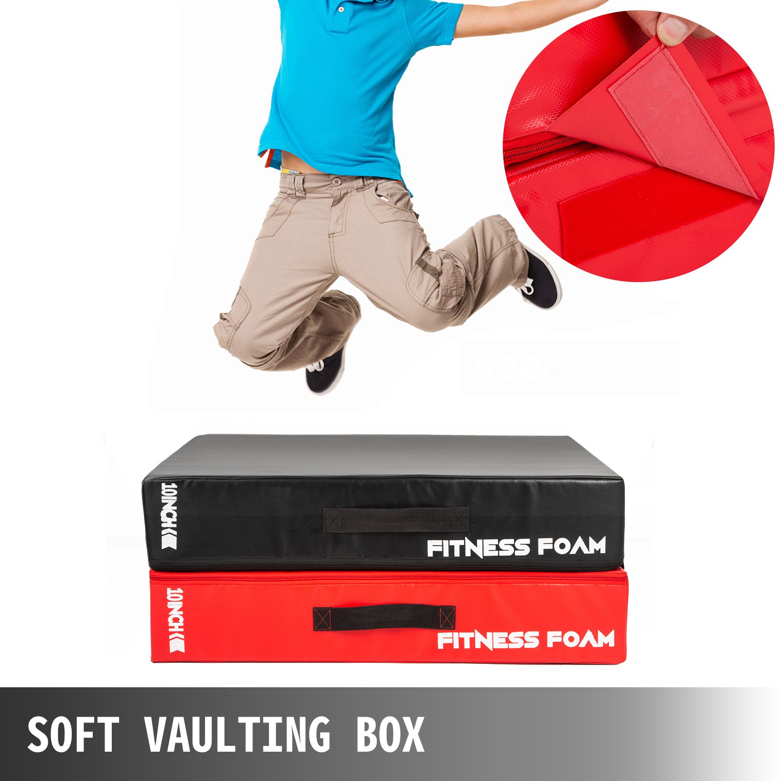 VEVOR Fitness Crash Pad,10 inch Barbell Crash Cushion Pads