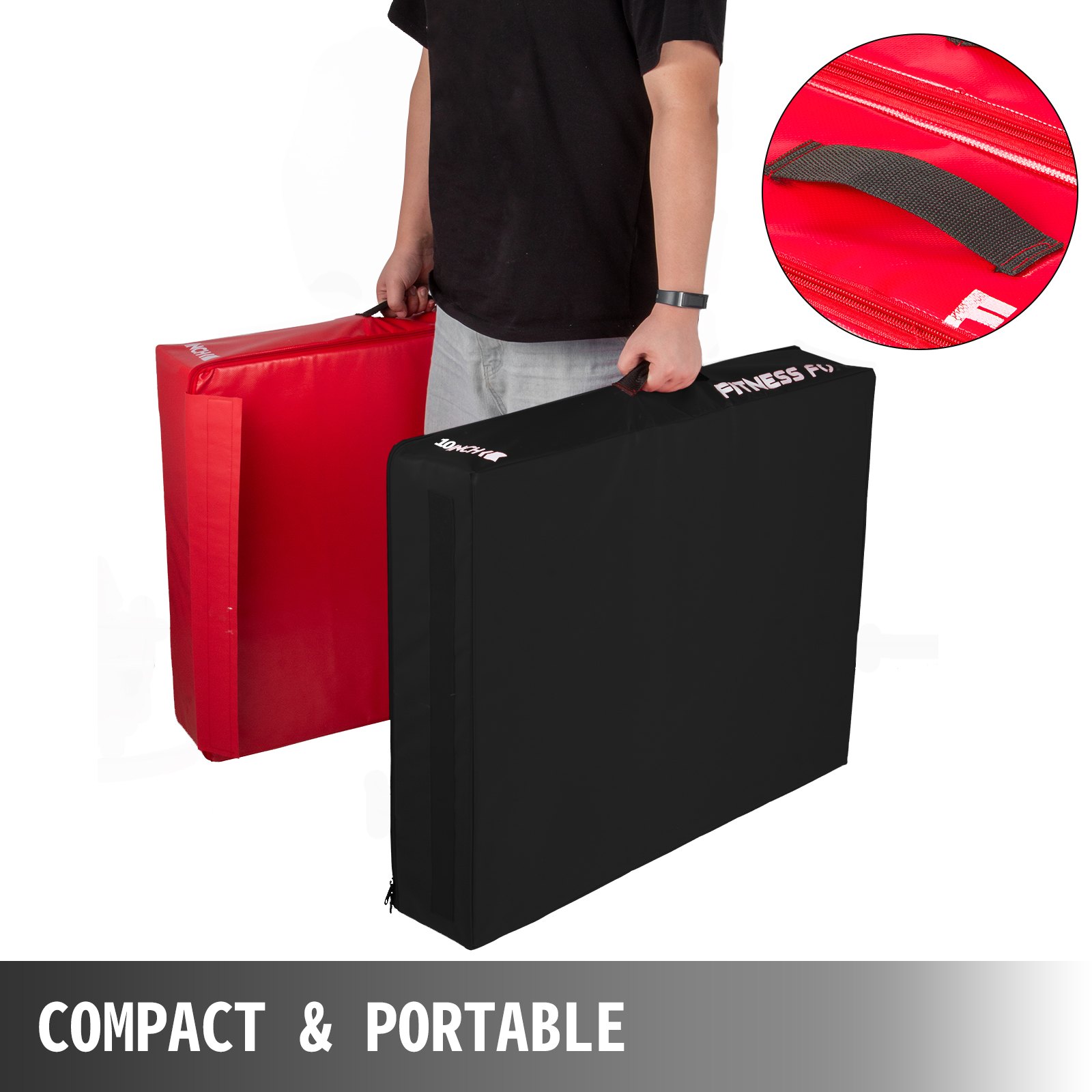 VEVOR Fitness Crash Pad,10 inch Barbell Crash Cushion Pads