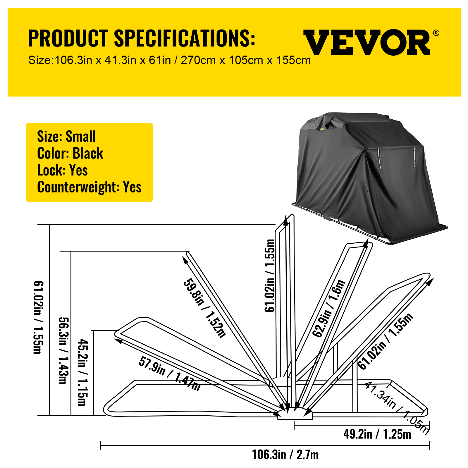 vevor motorcycle shelter