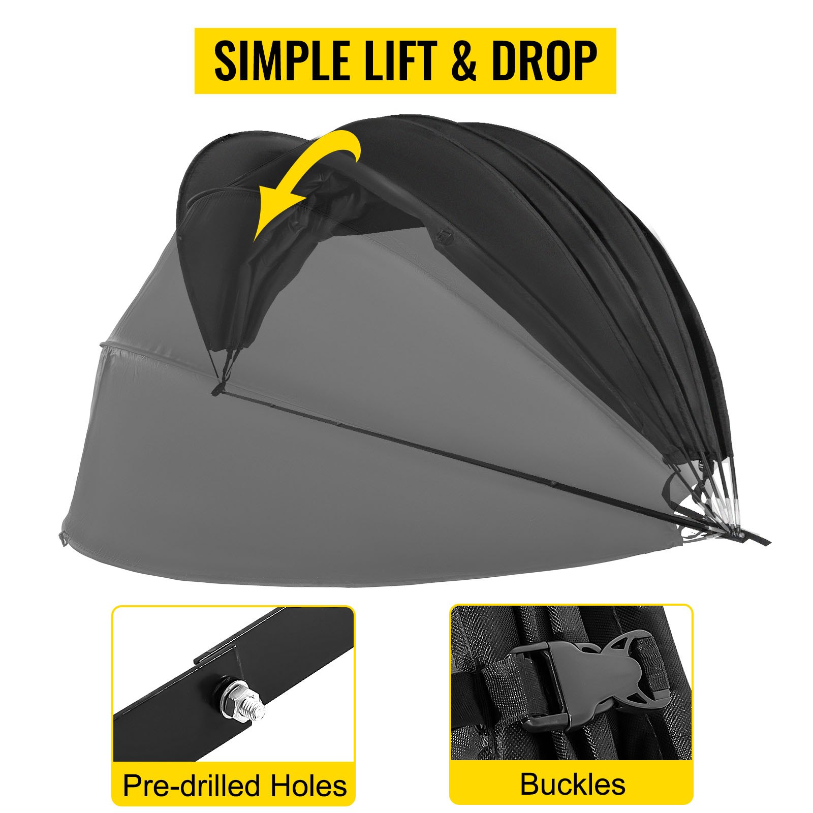 VEVOR Waterproof Motorcycle Cover, Motorcycle Shelter, Heavy Duty
