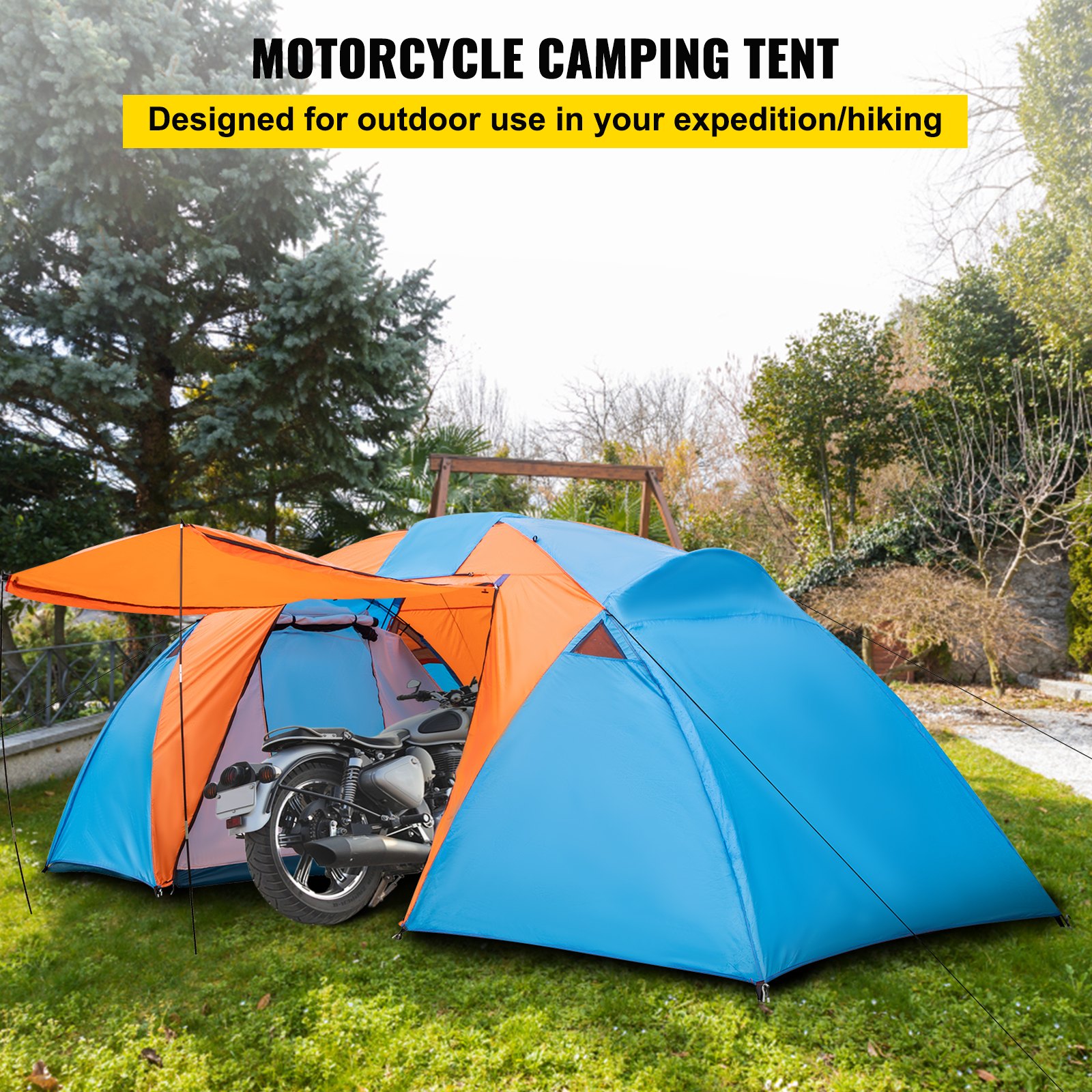 VEVOR Motorcycle Camping Tent, 34 Person Motorcycle Tent for Camping