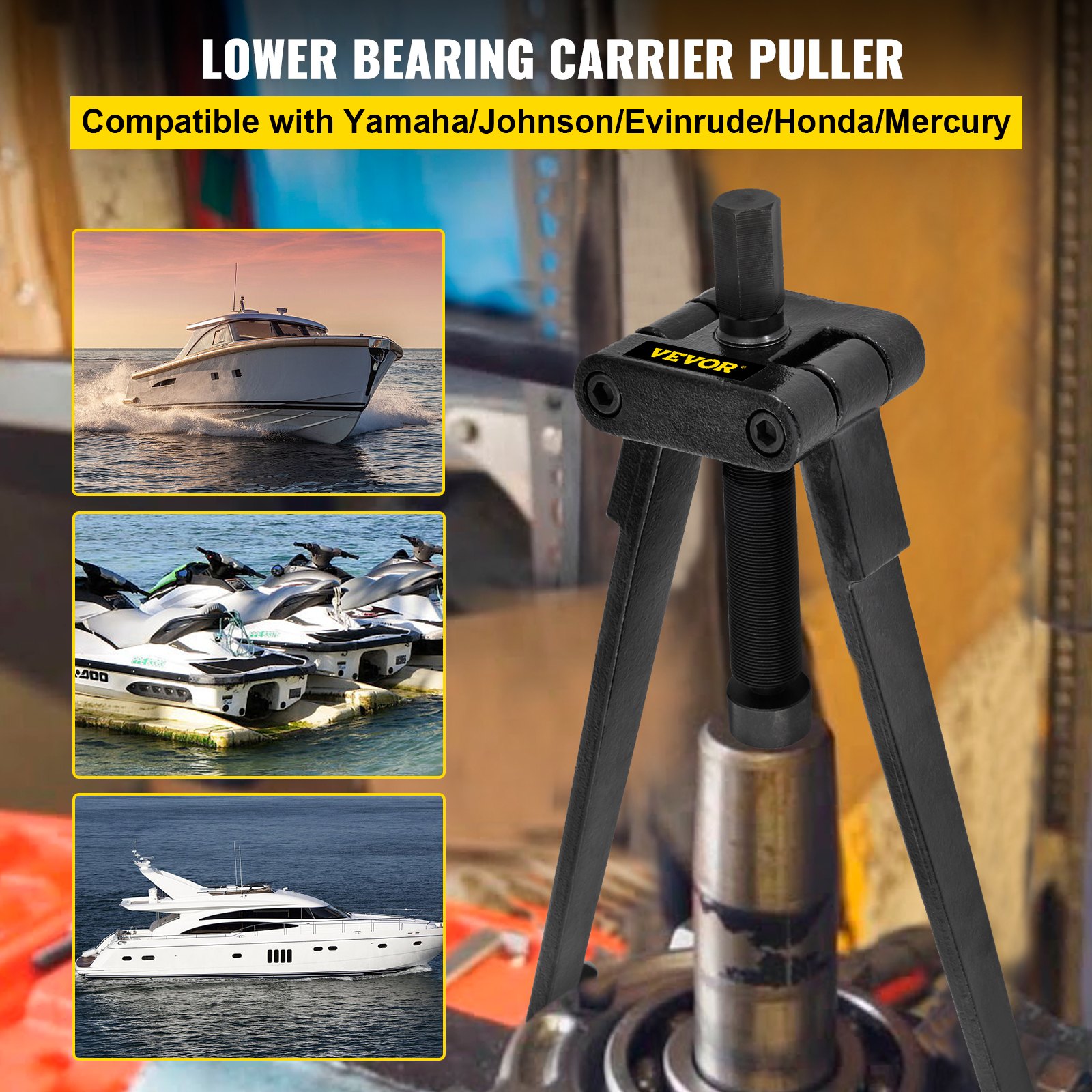 VEVOR Lower Bearing Carrier Puller, Compatible with Yamaha, Johnson, Evinrude, Honda, Mercury
