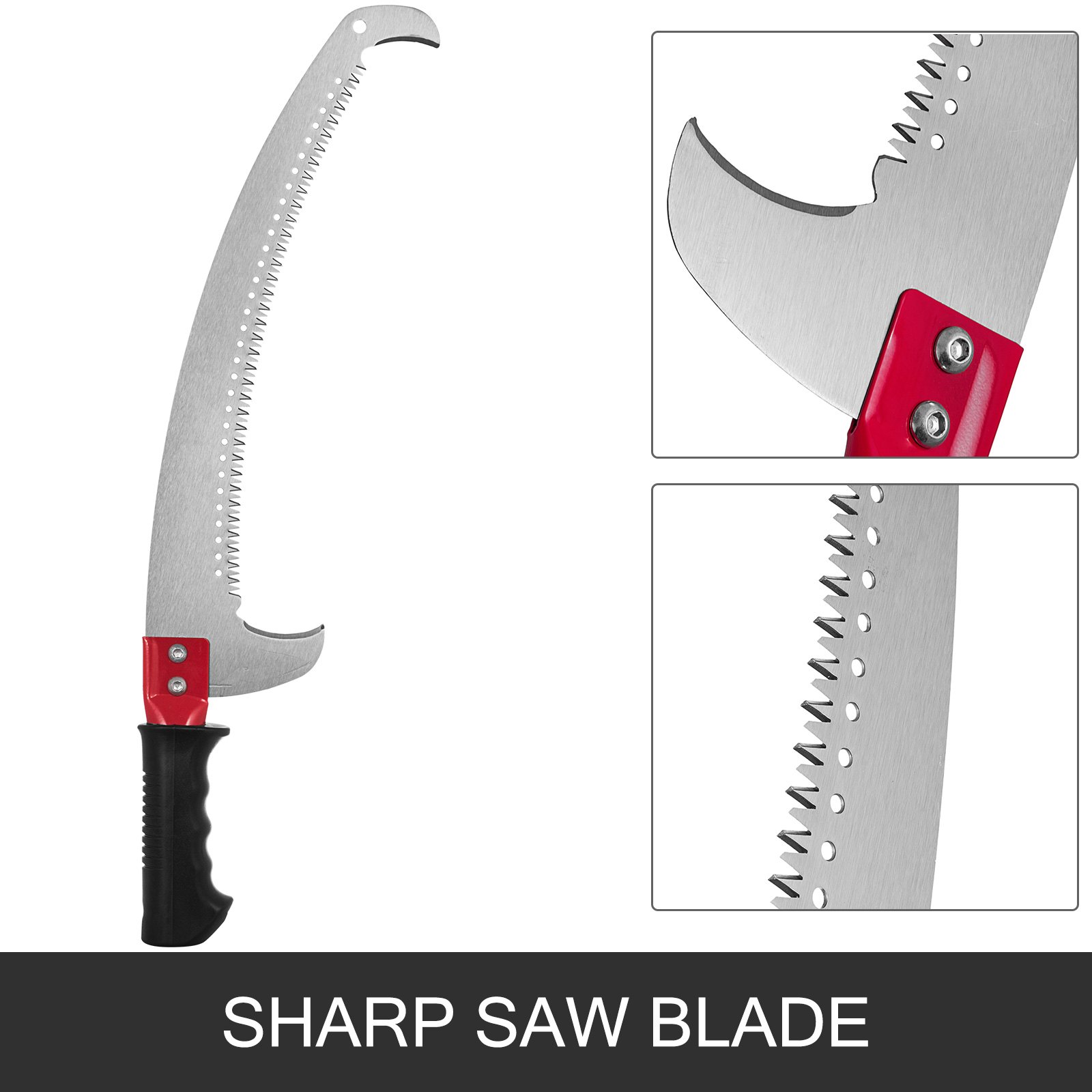 VEVOR Telescopic Pole Saw 412 Foot Extendable Telescopic Landscaping Pole Saw with 2Foot Saw