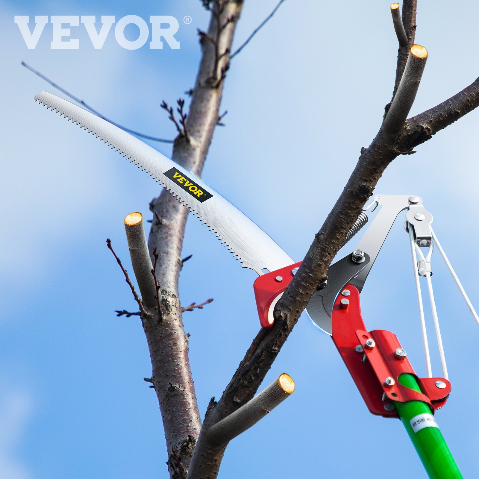 VEVOR Pole Saws For Tree Trimming, 26 Foot Pruning Saws, Alloy Steel