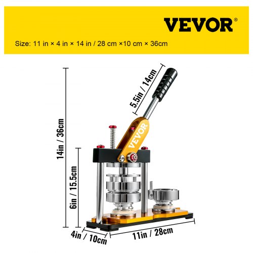 VEVOR Button Maker 75mm Rotate Button Maker 3inch Badge Maker Punch ...