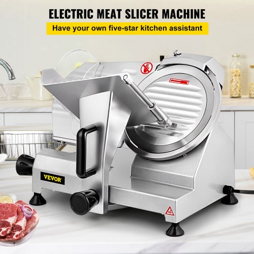 VEVOR Commercial Meat Slicer, 240W Electric Deli Food Slicer, 1200RPM ...