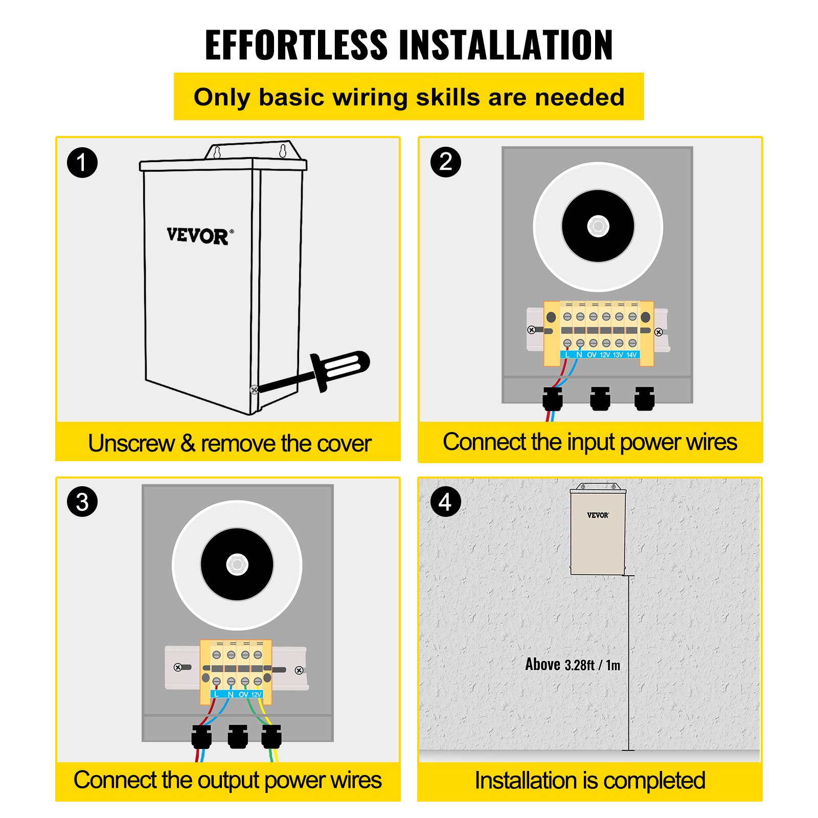 VEVOR Low Voltage Transformer, 100 Watt Outdoor Landscape Lighting
