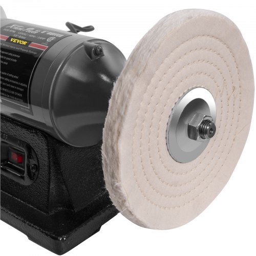 VEVOR Bench Buffer Polisher, 8 inch Buffing Machine 350W 3/4HP Motor