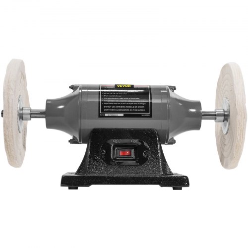 VEVOR Bench Buffer Polisher, 8 inch Buffing Machine 350W 3/4HP Motor