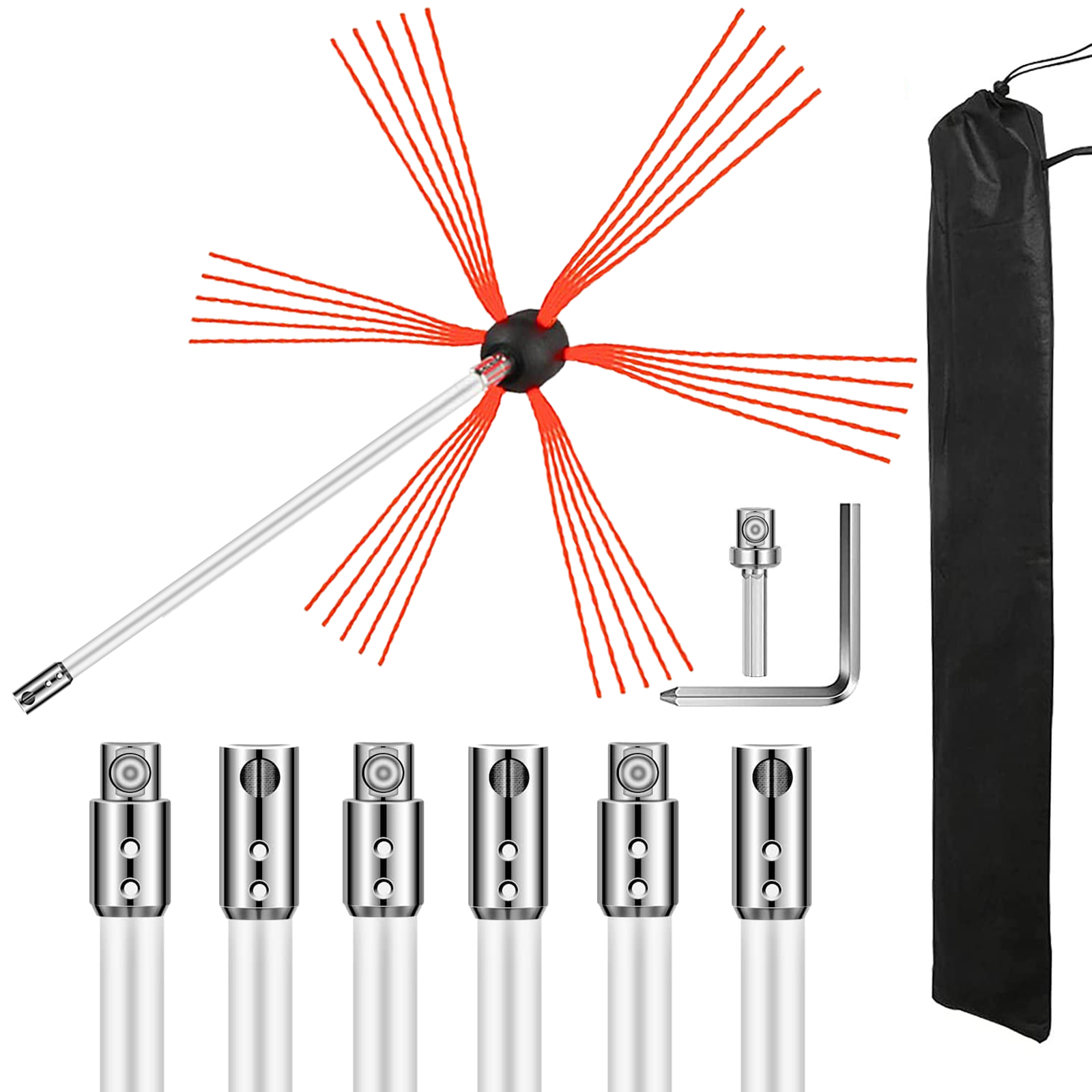 Chimney Sweeping Brush Rotary Chimney Brush 275 Inch Chimney Brush Kit