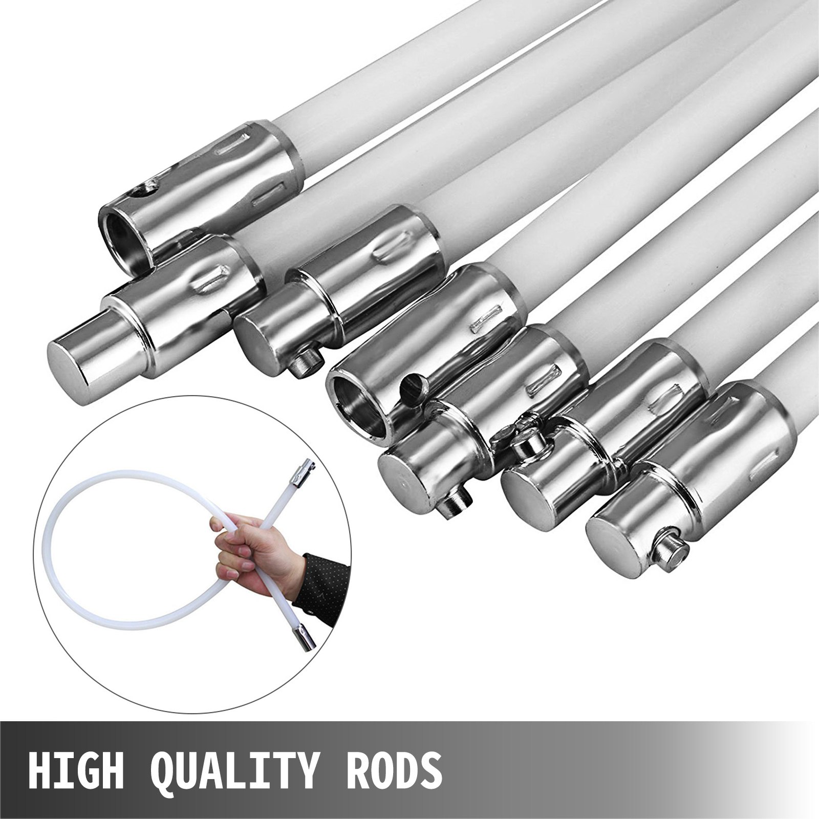 Chimney Sweeping Brush Rotary Chimney Brush 275 Inch Chimney Brush Kit 7 Rods VEVOR US