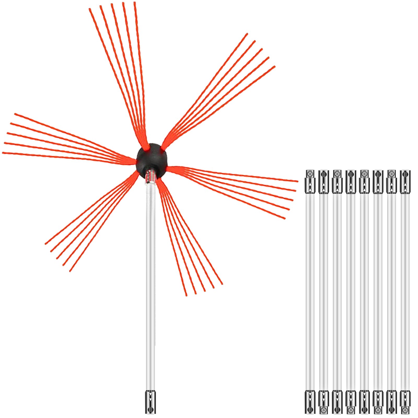 VEVOR Chimney Sweep Kit Chimney Cleaning Kit 30FT Sooteater Chimney