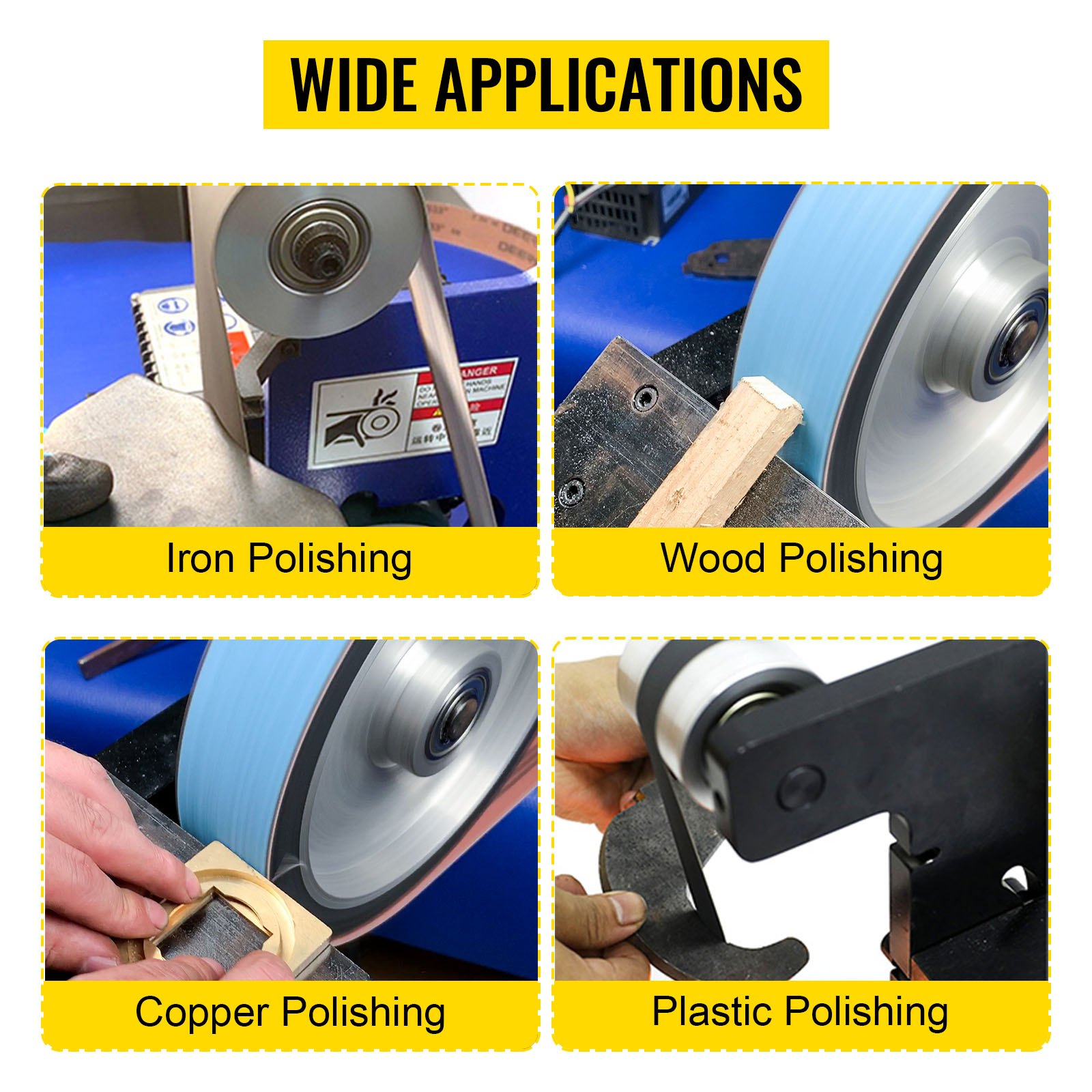 VEVOR Belt Grinder 2" x 72" Wheel Set, Complete Belt Knife Grinder