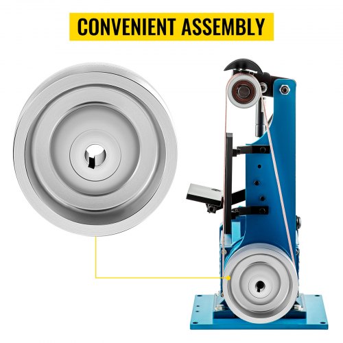 VEVOR Belt Grinder Drive Wheel 5" Diameter, 2"x72" Knife Grinder Drive