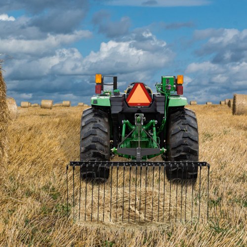 VEVOR Landscape Rake, 60 Inch Wide Tractor Rake, 3Point Tow Behind