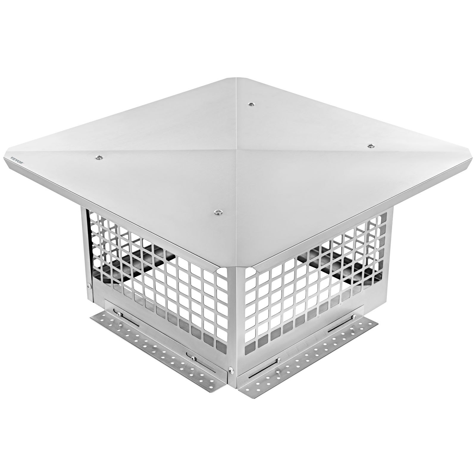VEVOR Chimney Cap, 13" x 13" Flue Caps, 304 Stainless Steel Fireplace Chimney Cover, Adjustable
