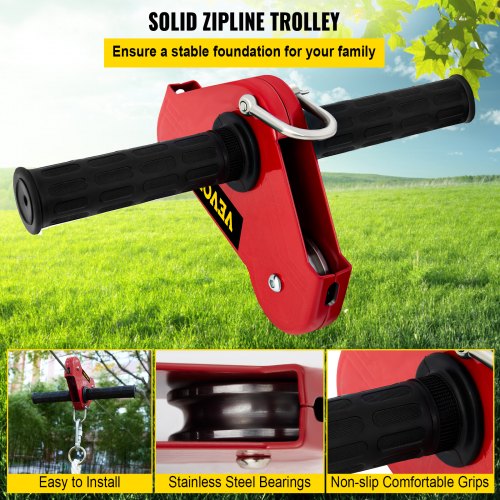 VEVOR Zip line Kits for Backyard 160FT, Zip Lines for Kid and Adult