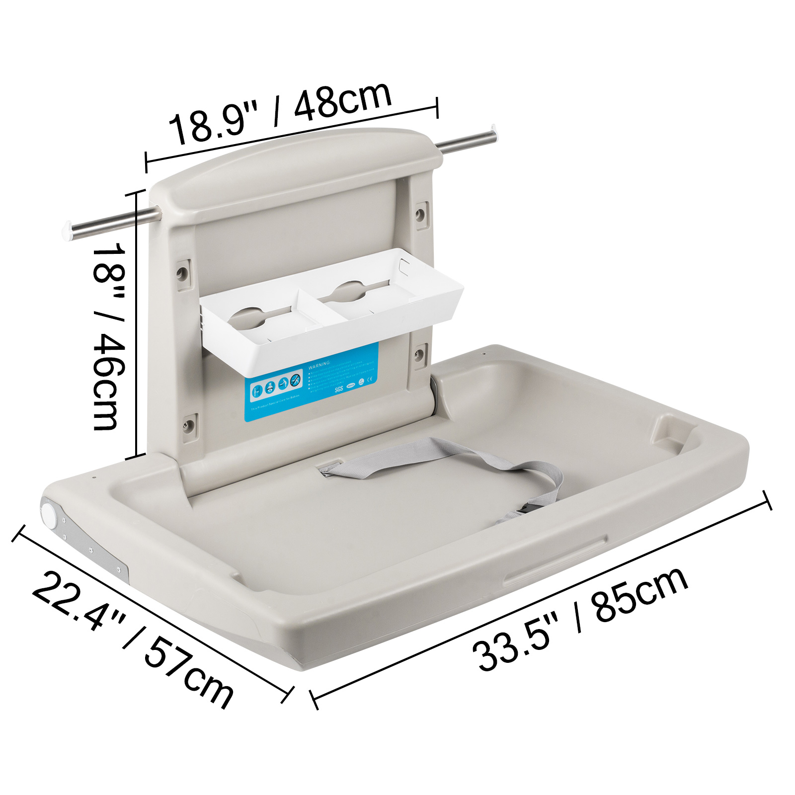 Baby Changing Station Commercial Wall Mounted Diaper Changing Table ...