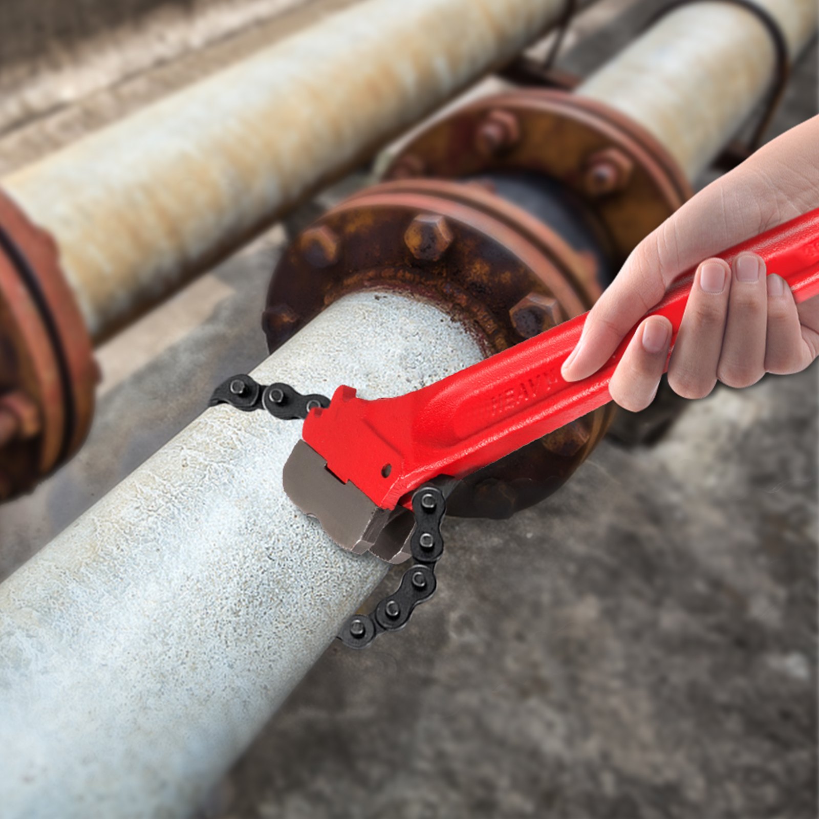 VEVOR Chain Wrench Pipe 36inch,Heavy Duty Oil Filter Chain Wrench