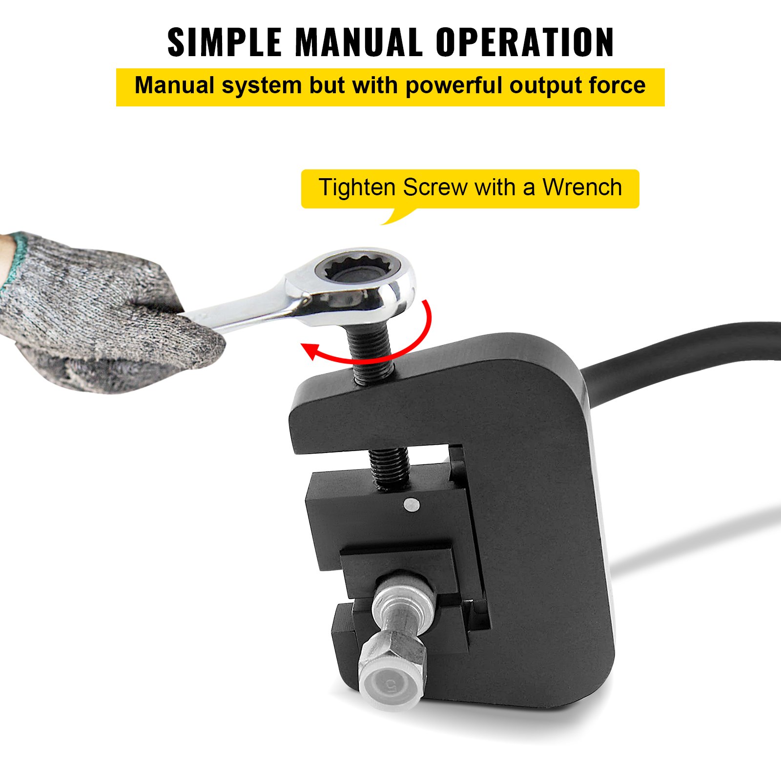 VEVOR 7843B Manual A/C Hose Crimper Kit,Handheld Air Hose Crimper Tool