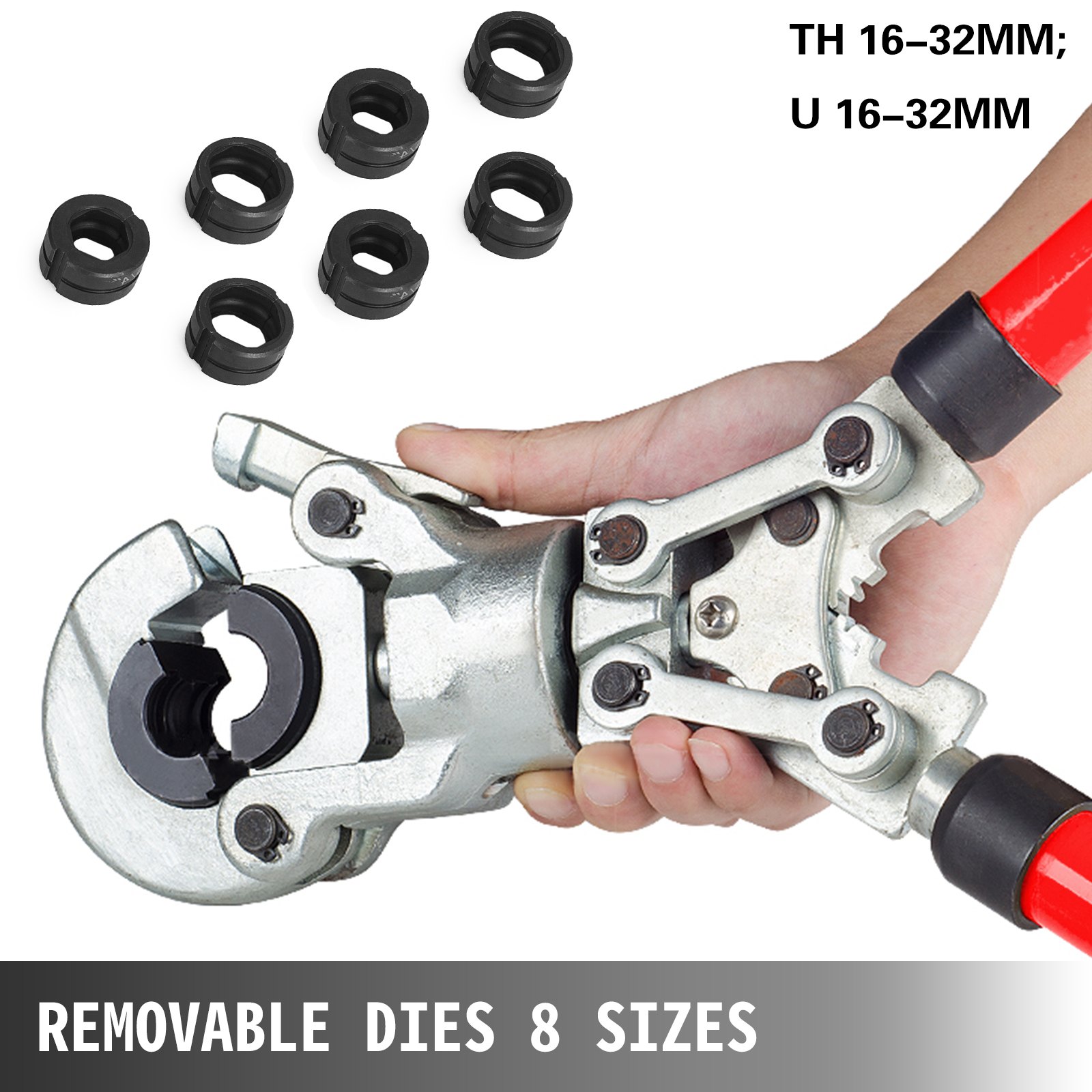 VEVOR Vevor Pipe Press Crimping Tools Crimper Pexalpex U 1632mm W/ 8 Jaws Fitting VEVOR EU