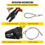 HYCHIKA 30 Inch Hand Swager Crimper 3 Cavity 5/32" 1/4" 5/16" Swaging Tool For Copper & Aluminum