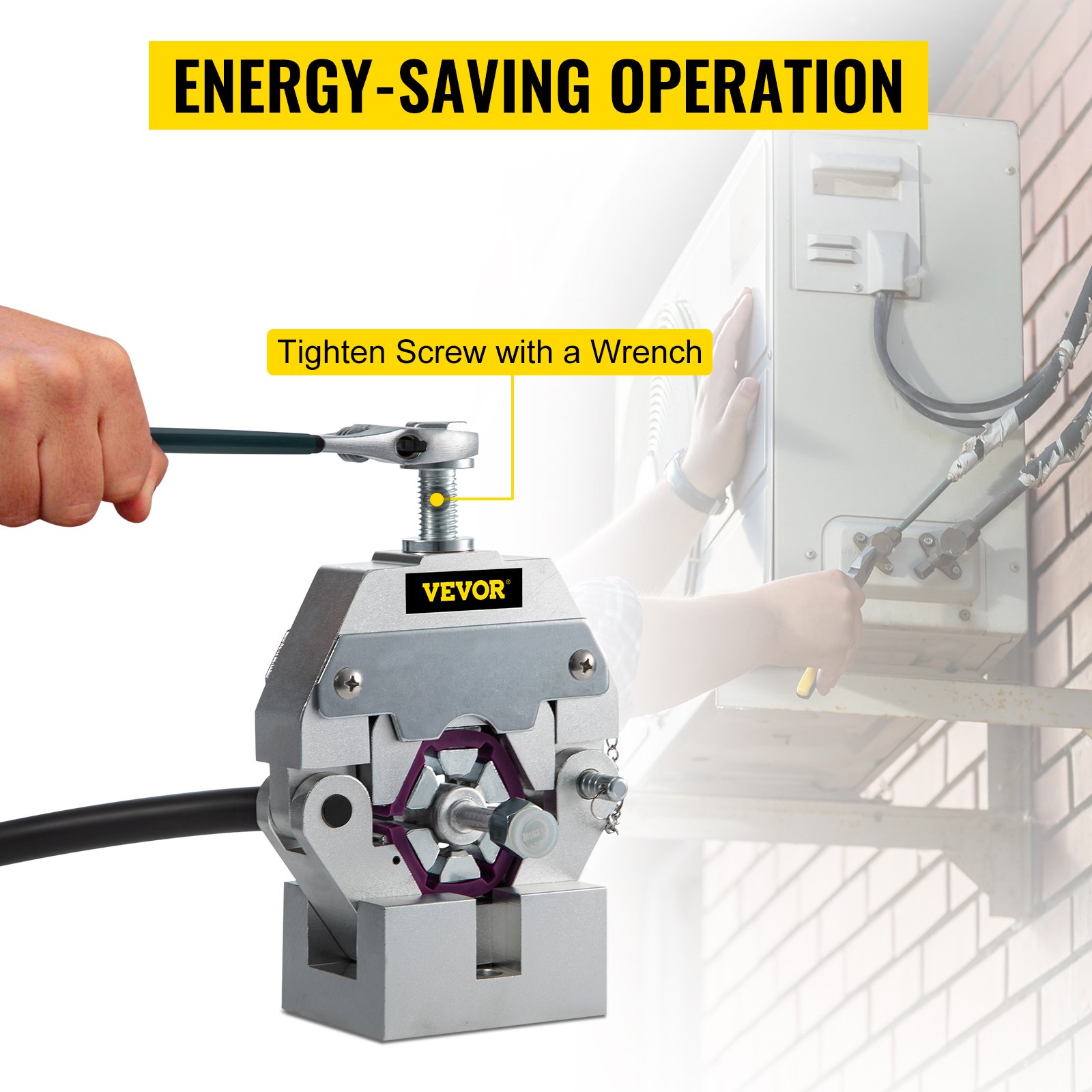 VEVOR 71550 A/c Hose Crimper Kit Manual Crimper Protable Crimping W/ 4