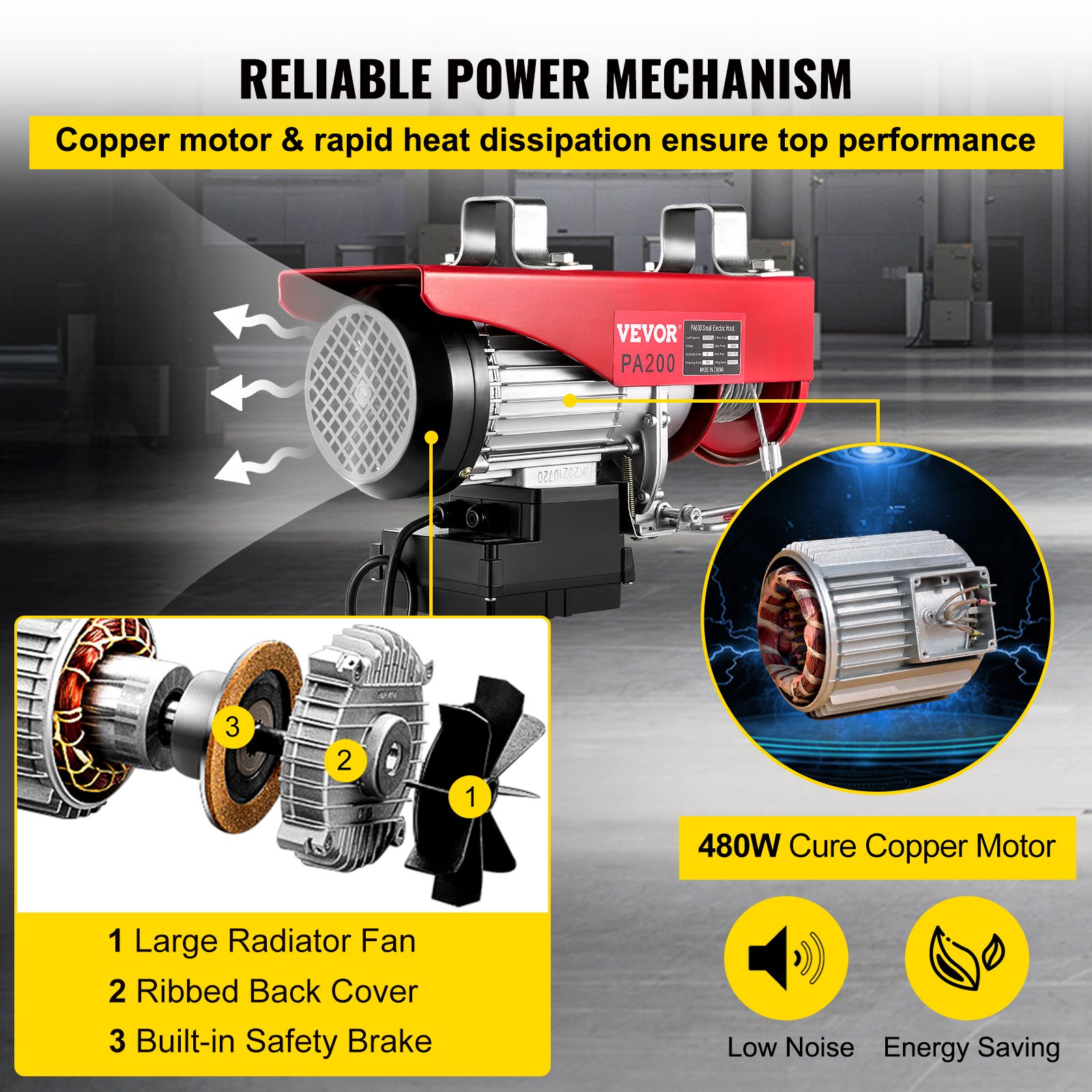 VEVOR VEVOR Electric Hoist, 440 lbs Electric Winch, Electric Lift with Wireless Remote Control