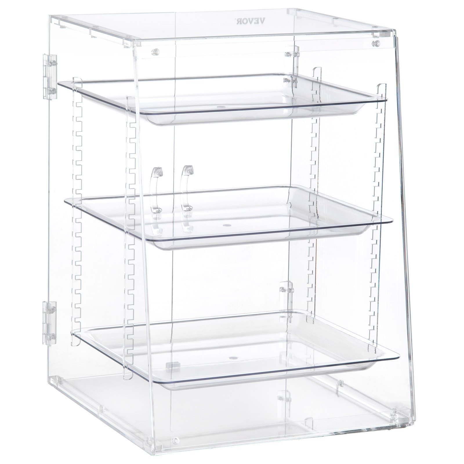 VEVOR Pastry Display Case, 3Tier Removable Shelves Bakery Display Case