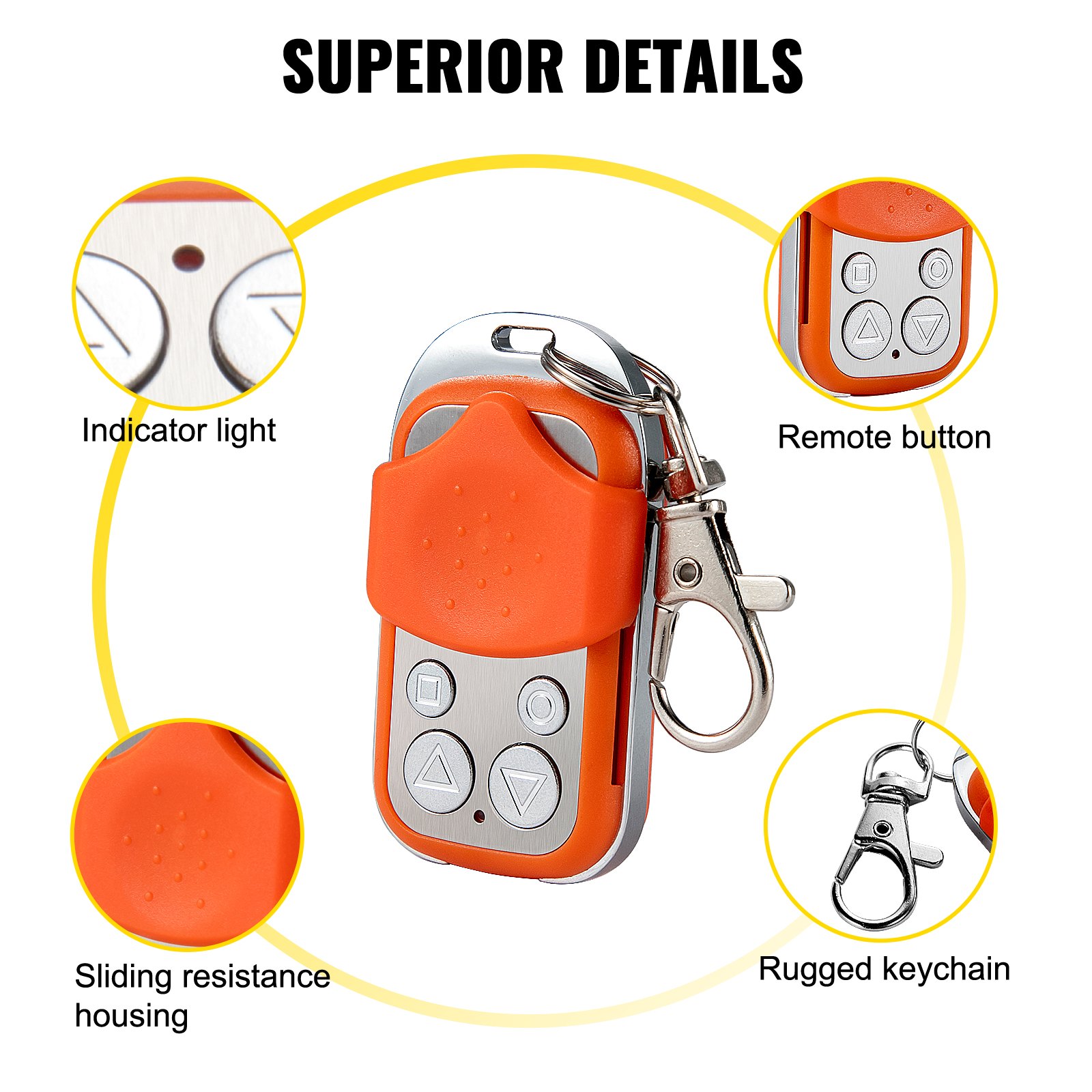 Vevor Gate Remote Control Gate Opener Remote 4 Button Sliding Gate