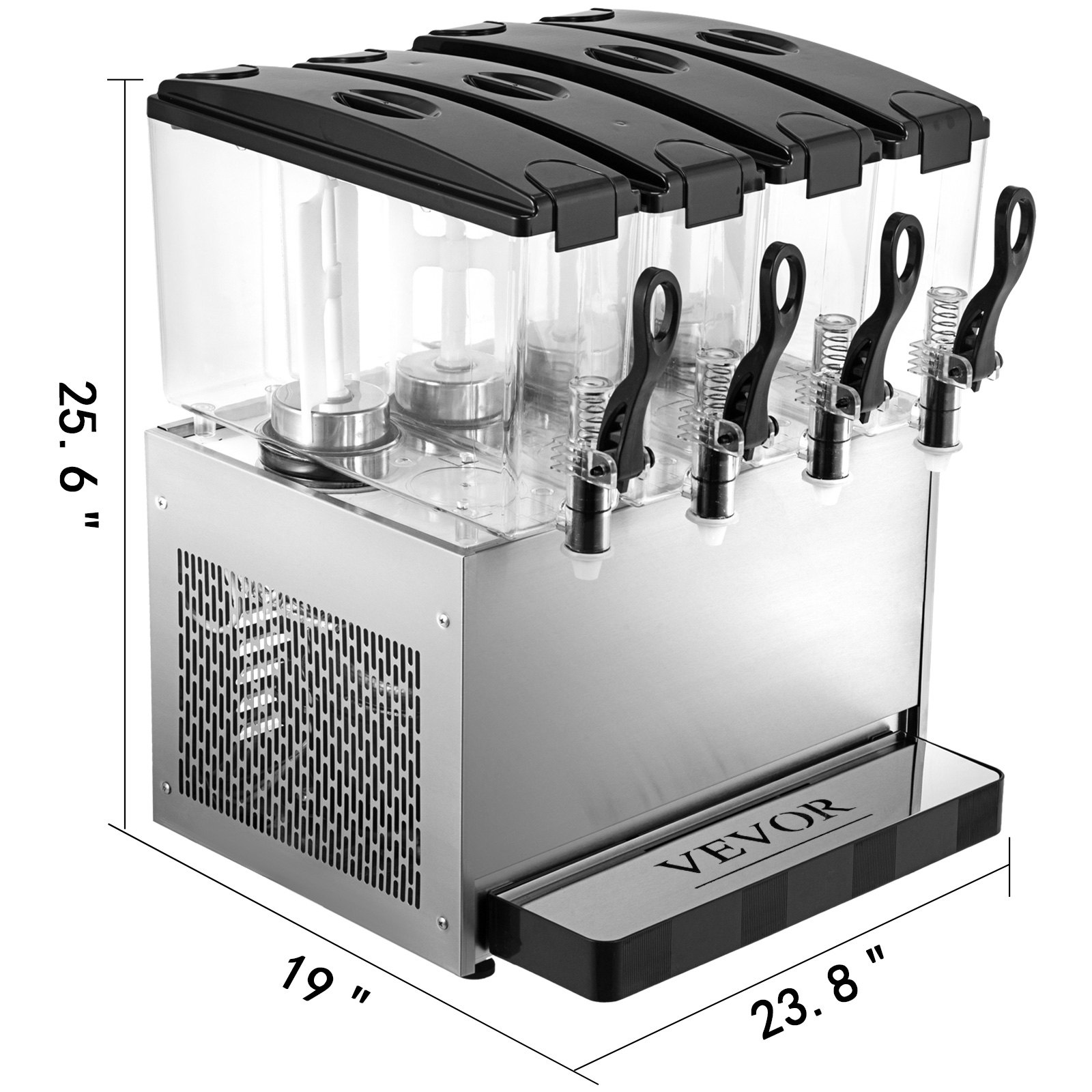 VEVOR Commercial Beverage Dispenser,12.7 Gallon 48L 4 Tanks Ice Tea