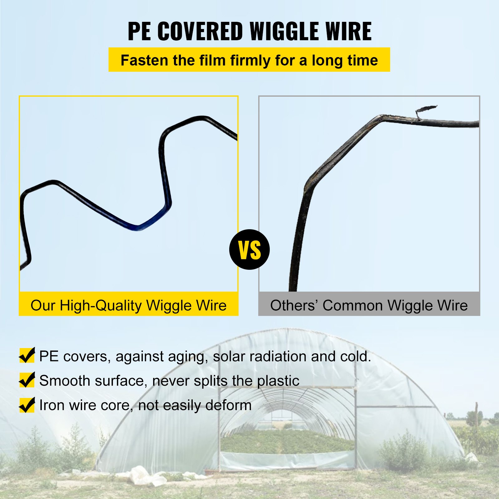 VEVOR Wiggle Wire and Lock Channel, 6.56ft Spring Lock &amp; U-Channel ...