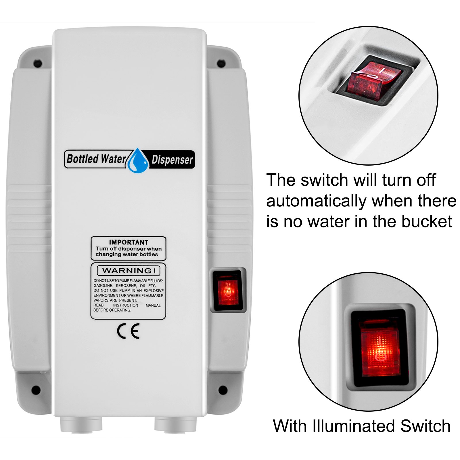 VEVOR Bottled Water Dispenser Pump System , 110V 20ft US Plug High Flow