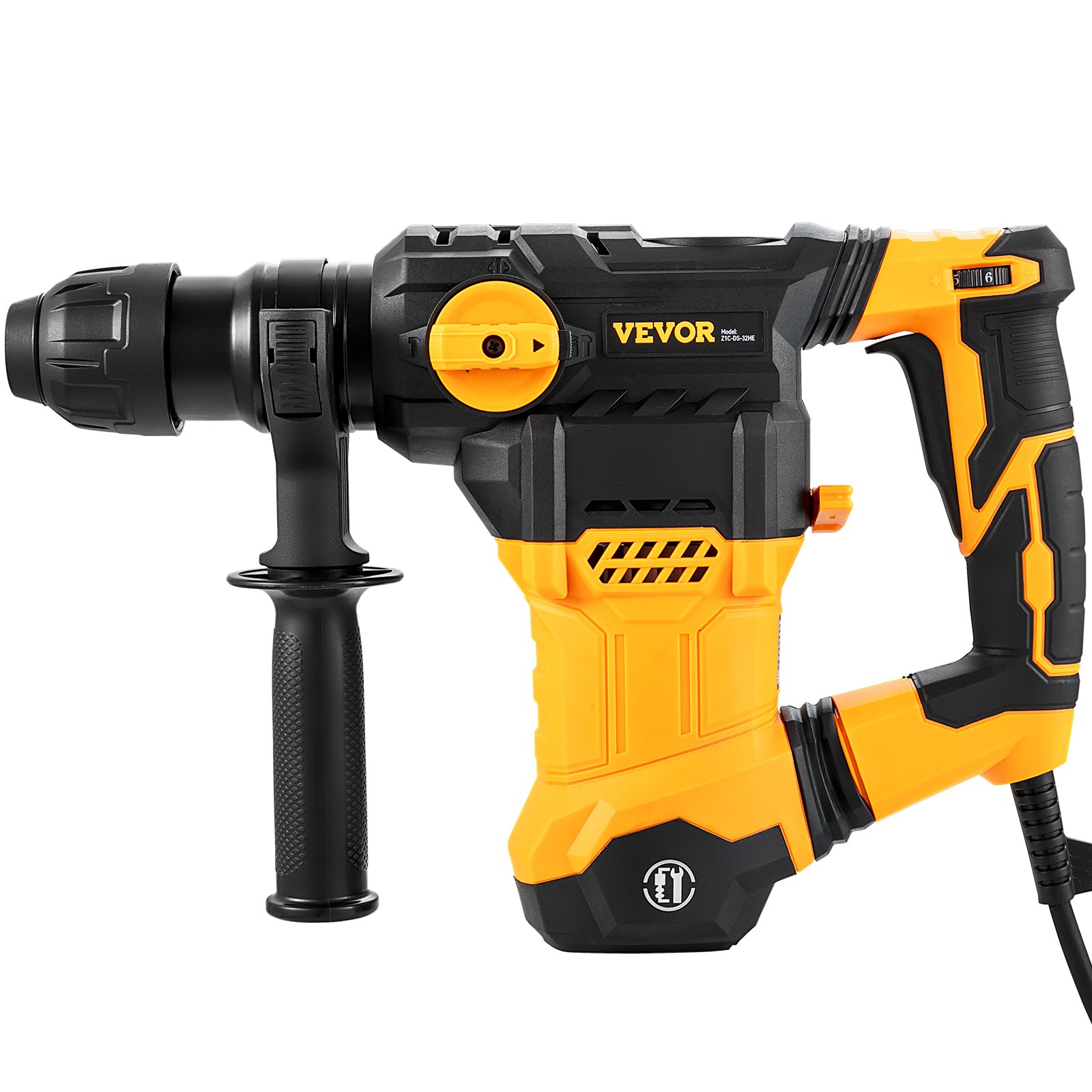 VEVOR Rotary Hammer Drill Corded Drills 11/4" 4 Modes SDSPlus
