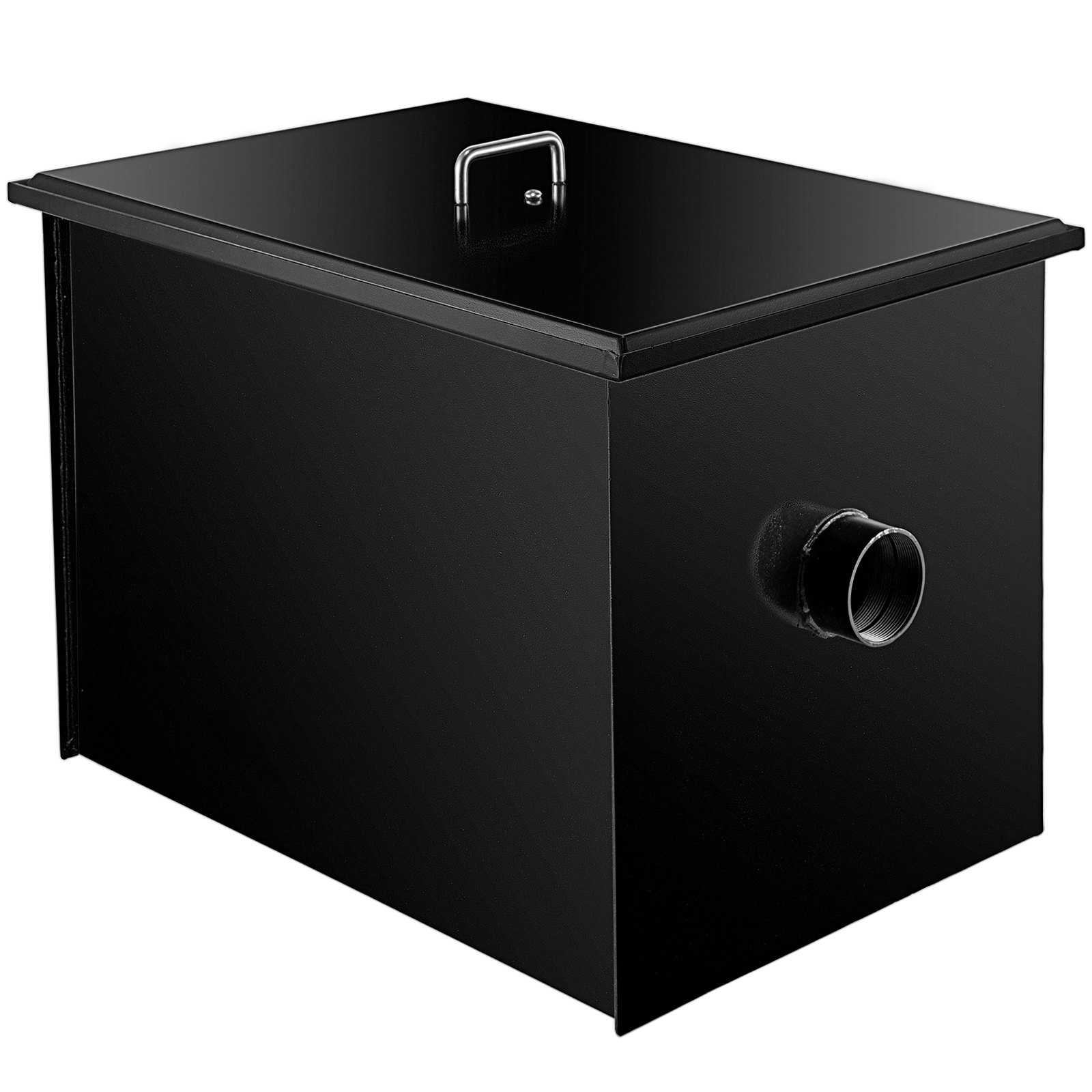 VEVOR Commercial Grease Interceptor 14 LB, Carbon Steel Grease Trap 7