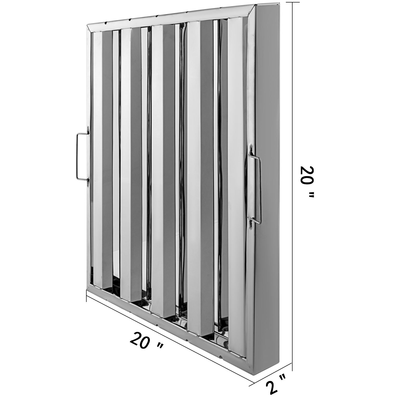 Commercial Hood Grease Exhaust Filter Baffle 20" X 20" Stainless Steel 6 Pack VEVOR US