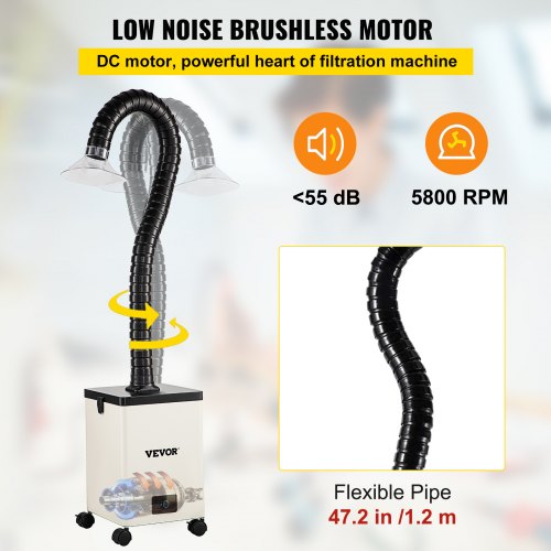 VEVOR VEVOR Filter Fume Extractor Pure Air Fume Extractor 80W with 3 Stage Filters VEVOR EU