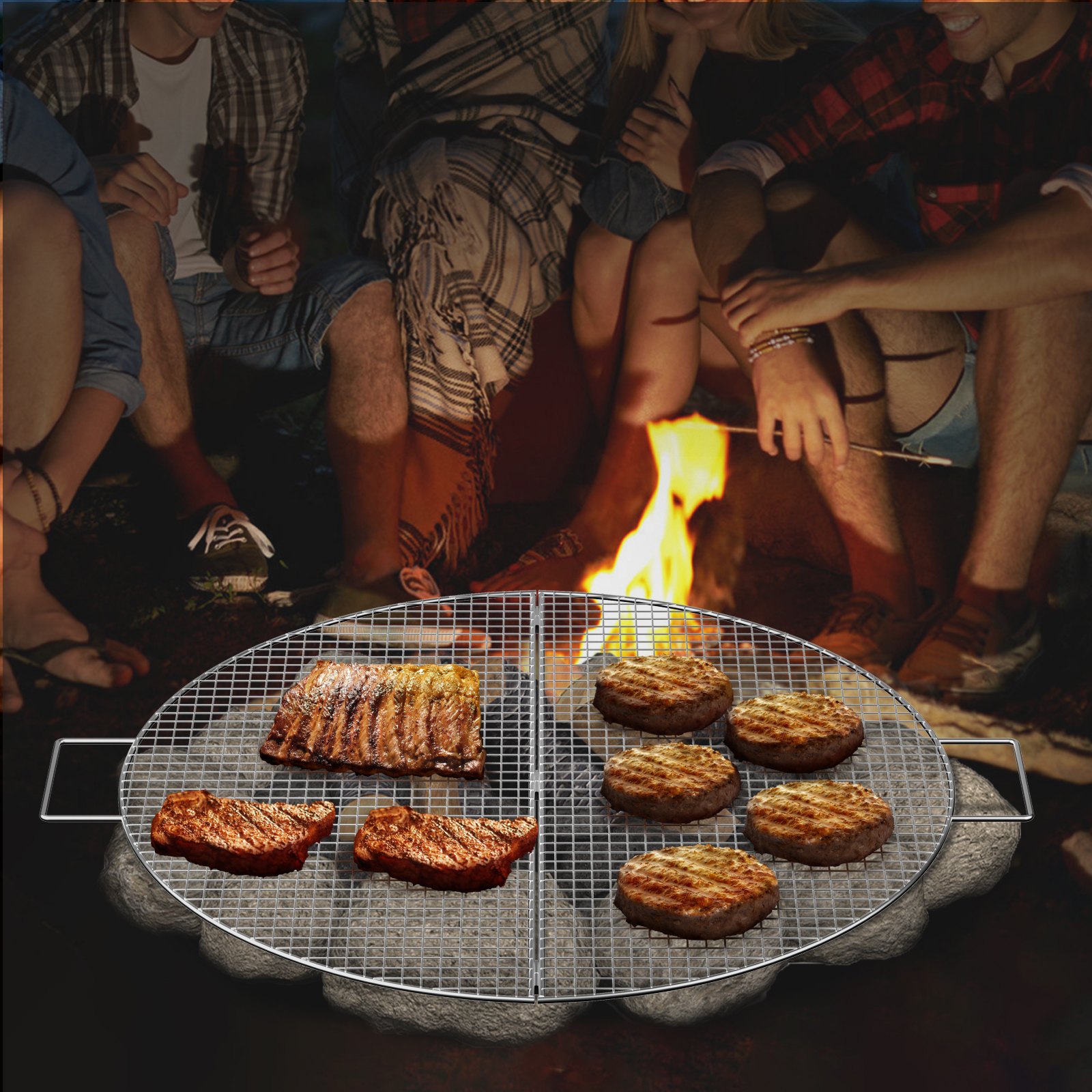 Fire Pit Cooking Grate With Legs Fire Pit Grill Grate, 15 Inch - Main Image