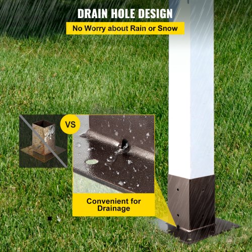 VEVOR Post Base, 4"x4" Mailbox Base Plate, Bronze PowderCoated Fence