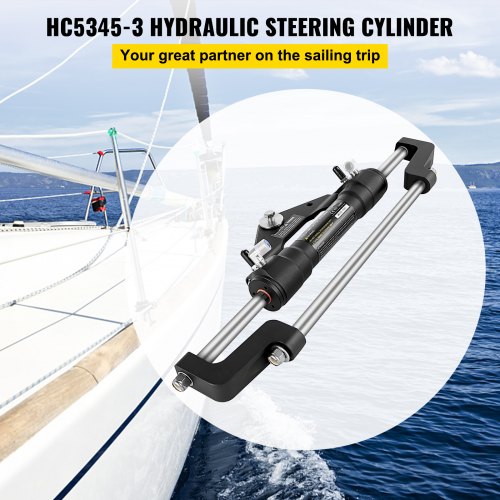 VEVOR Hydraulic Steering Cylinder 300HP, Hydraulic Steering Front Mount ...