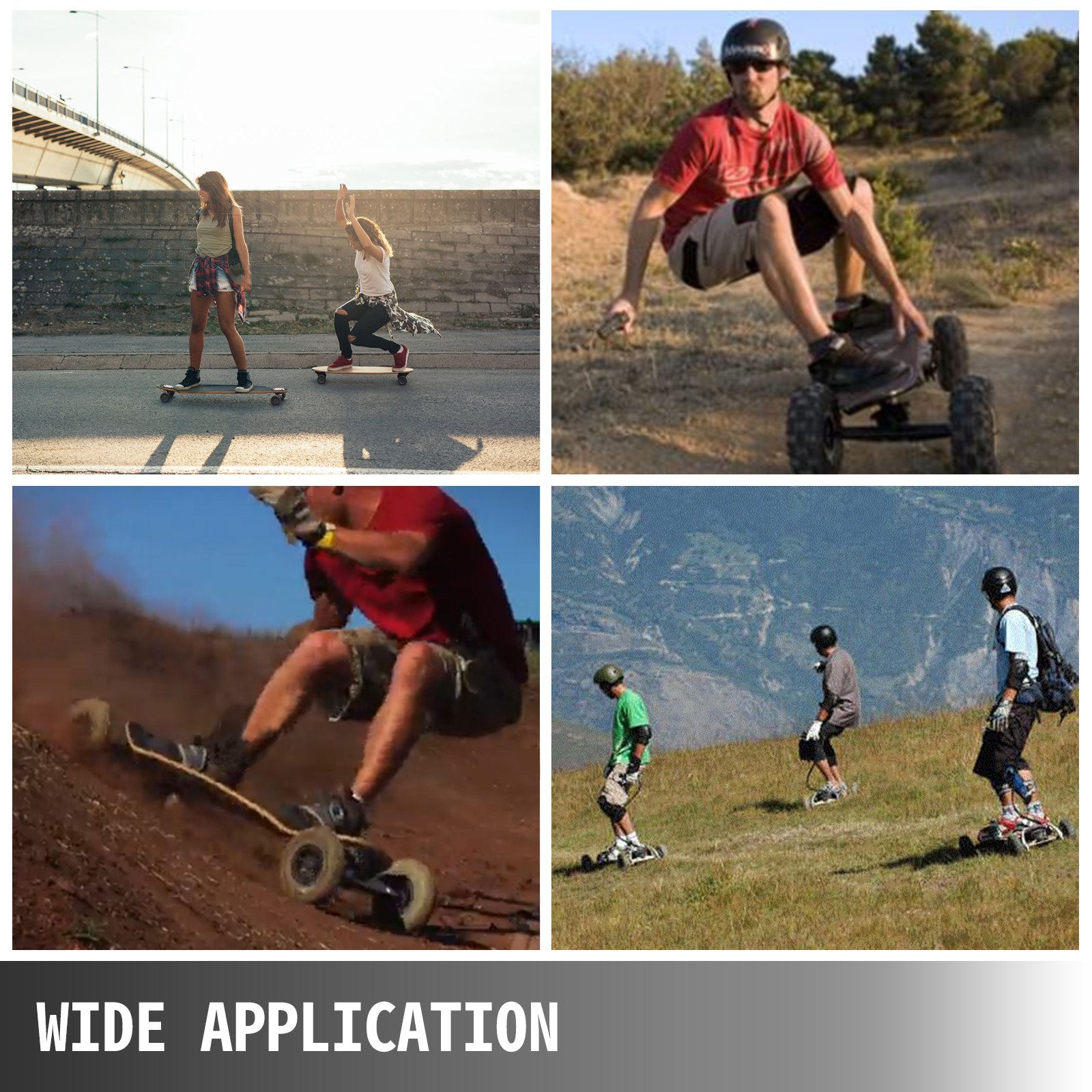 VEVOR Mountainboard, 37''L Cross Country Skateboard, All Terrain