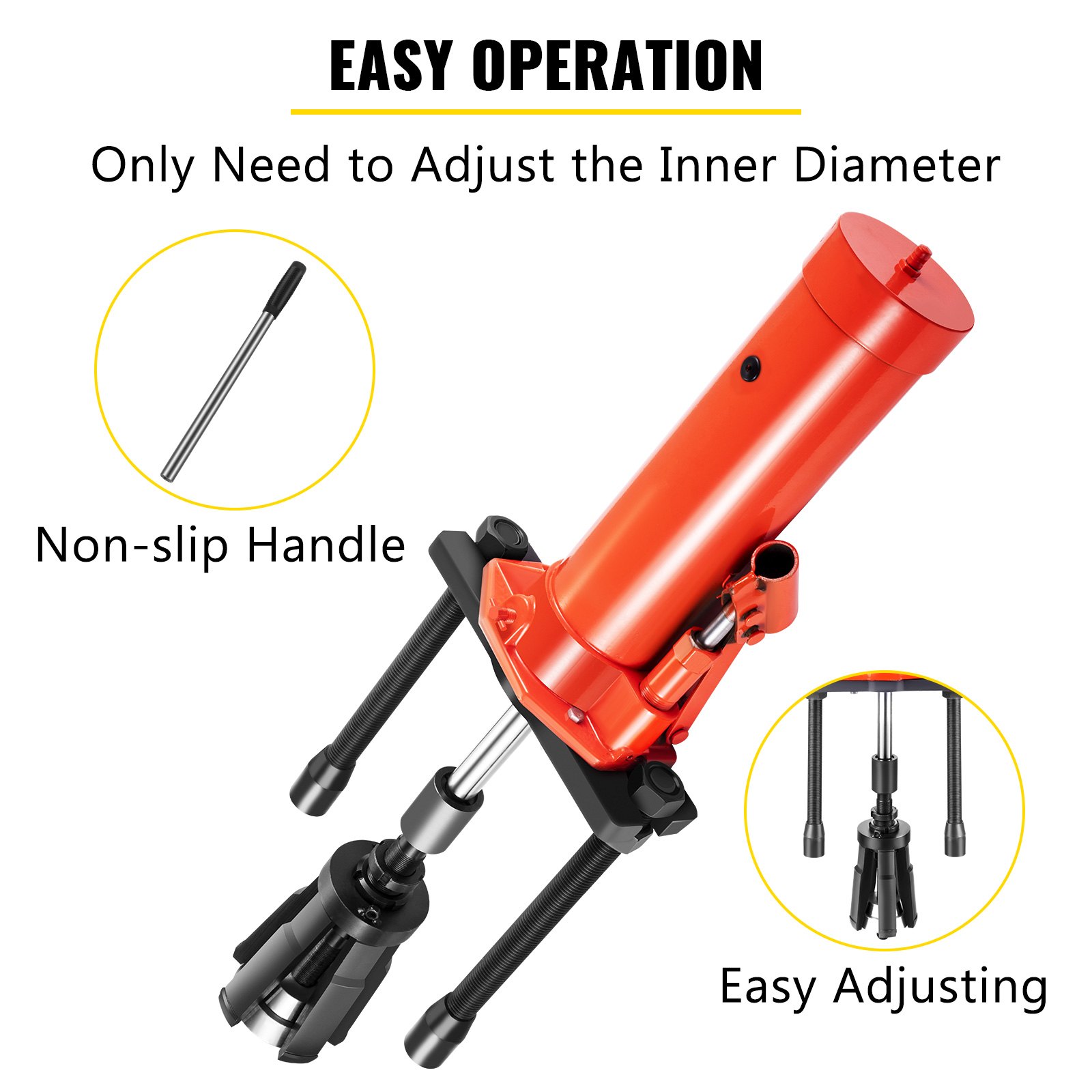 VEVOR Hydraulic Cylinder Liner Puller 15 Ton Liner Puller Tool, Both