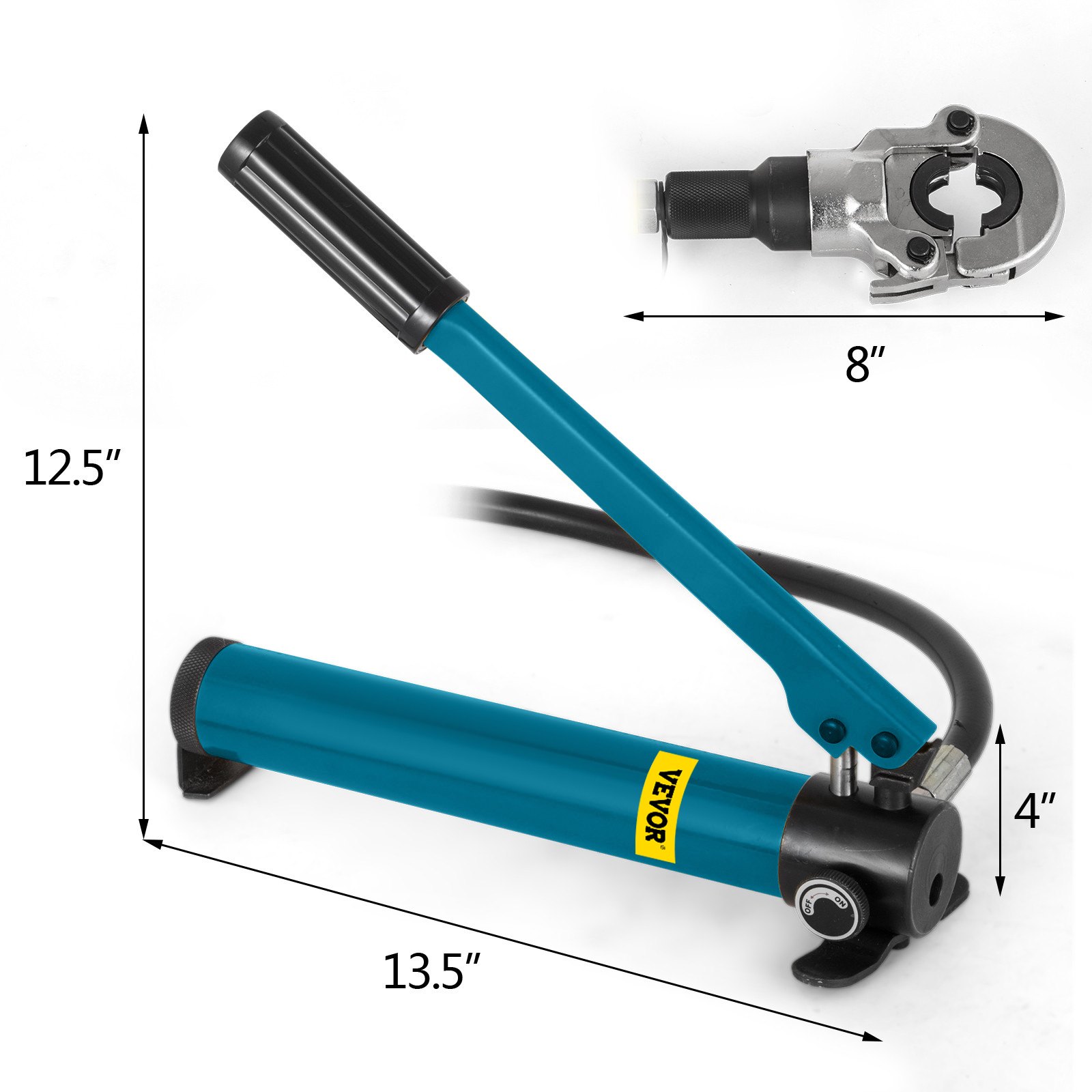 VEVOR VEVOR 6T Hydraulic Crimping Tool V1228mm TH1632mm Press Pliers